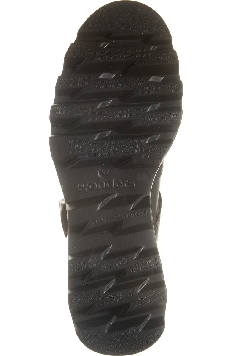 Wonders Wedge Mary Jane, Alternate, color, Black Leather