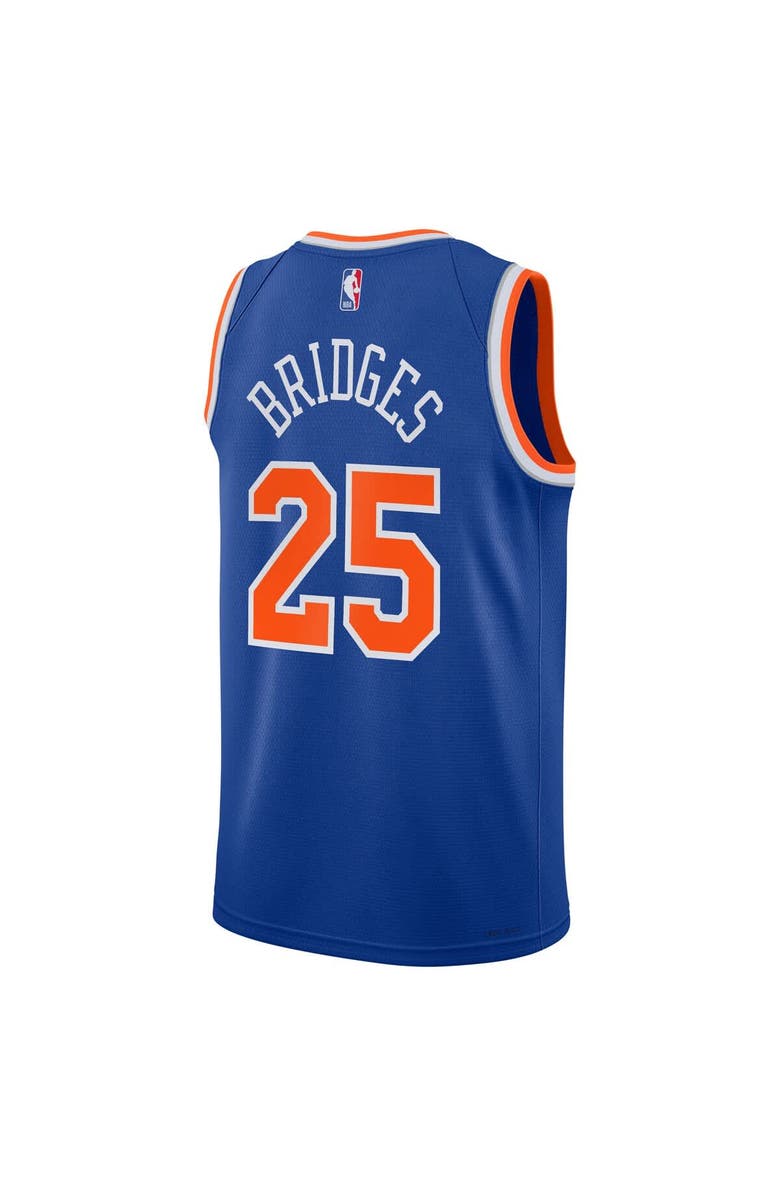 Nike Youth Nike Mikal Bridges Blue New York Knicks Swingman Jersey - Icon Edition, Alternate, color, Blue