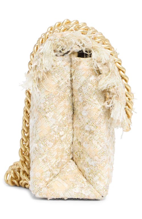 Kurt Geiger London Mini Brixton Tweed Bag In Natural