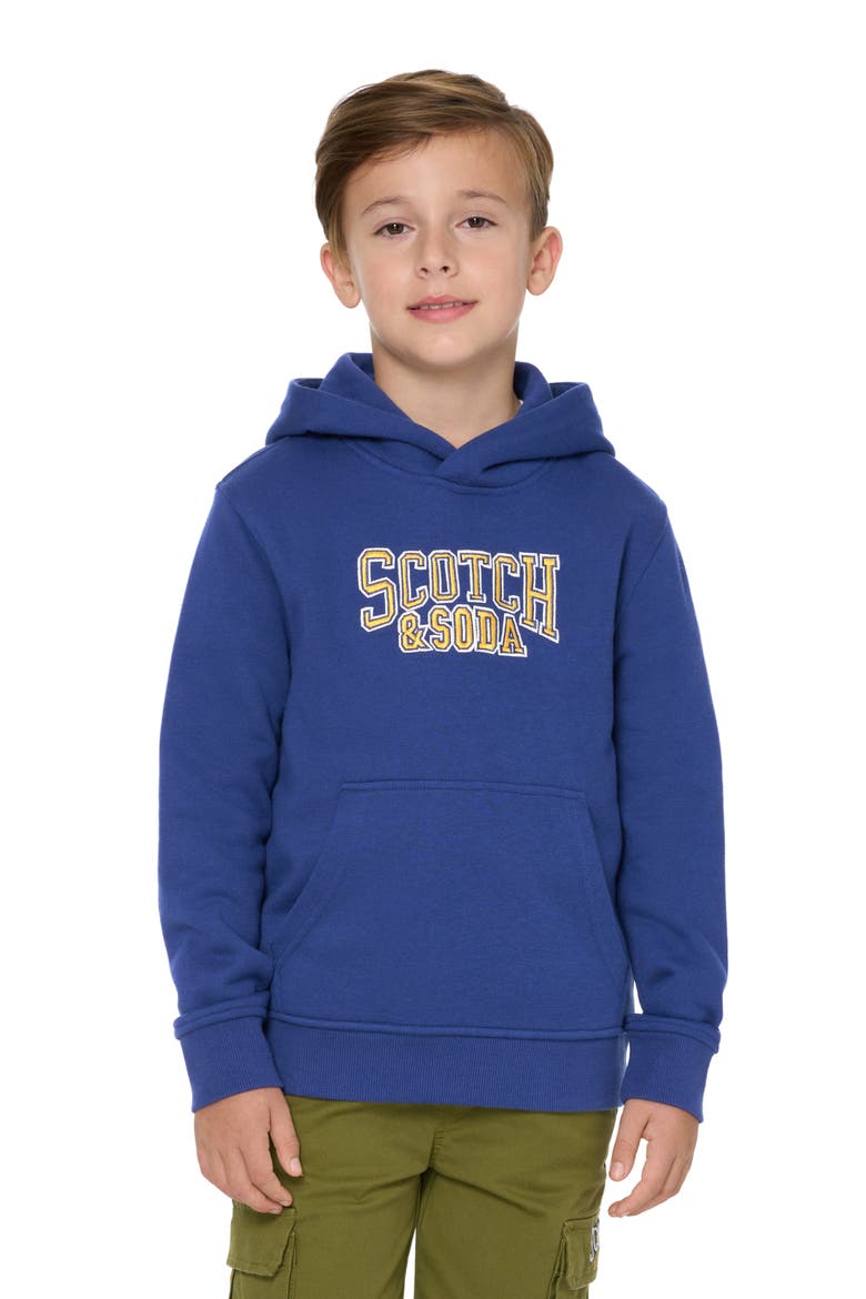 Kids' Graphic Fleece Hoodie, Alternate, color, NAVY
