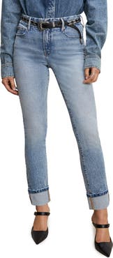 Good American Good Classic High Waist Slim Straight Leg Jeans