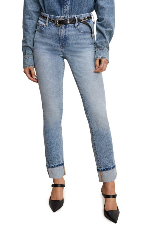 Shop Good American Good Classic High Waist Slim Straight Leg Jeans In Indigo754
