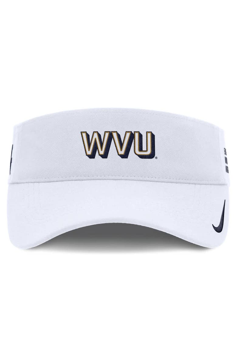 Nike Men's Nike White West Virginia Mountaineers 2025 On-Field Gameday Performance Ace Adjustable Visor, Alternate, color, White