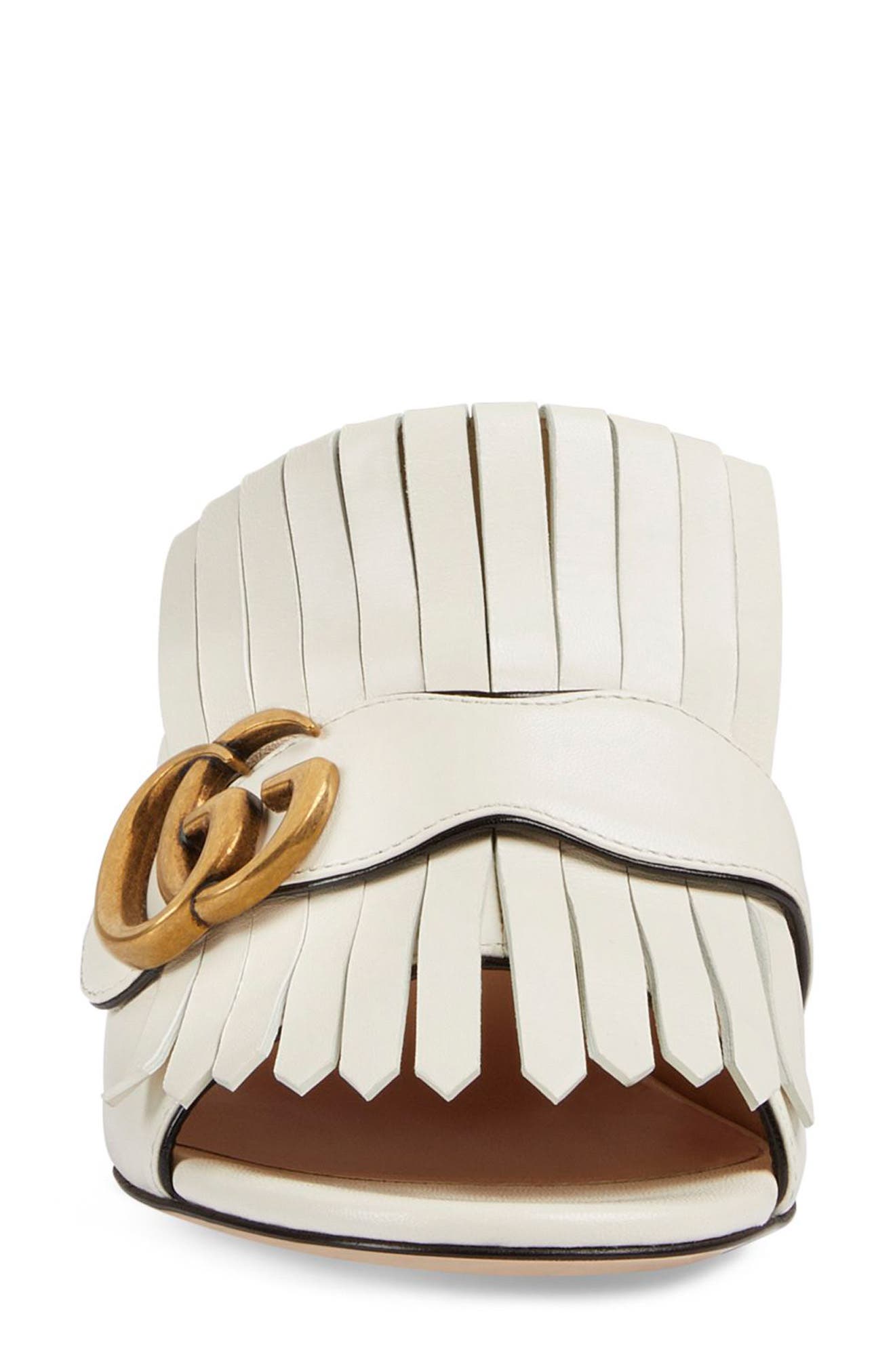 Gucci GG Kiltie Fringe Slide Sandal, Alternate, color, 