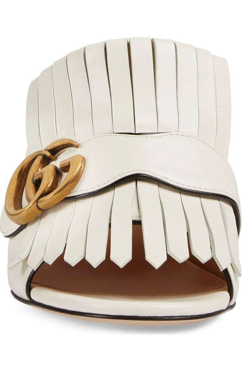 Gucci GG Kiltie Fringe Slide Sandal, Alternate, color,