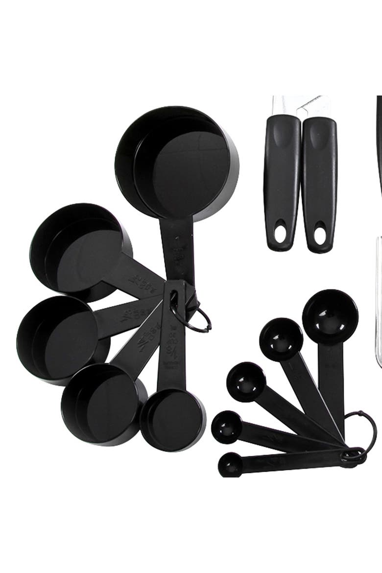 Total Kichen Chefs Better Basics 18-Piece Gadgets and Tools Combo Set, Alternate, color, Black