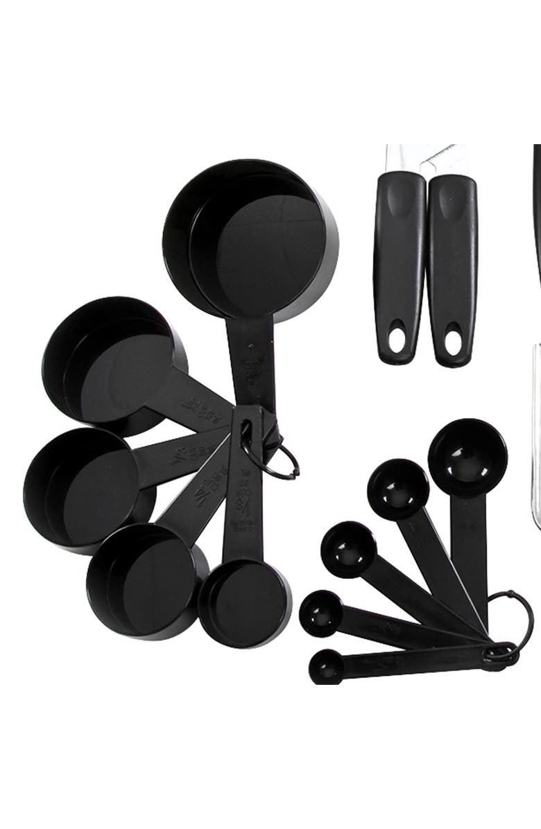 Gibson Home Total Kichen Chefs Better Basics 18-Piece Gadgets and Tools Combo Set, Alternate, color, Black