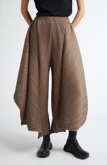 Pleats Please Issey Miyake Pleated Flare Wide Leg Pants Pleats Please Issey Miyake Pleated Flare Wide Leg Pants