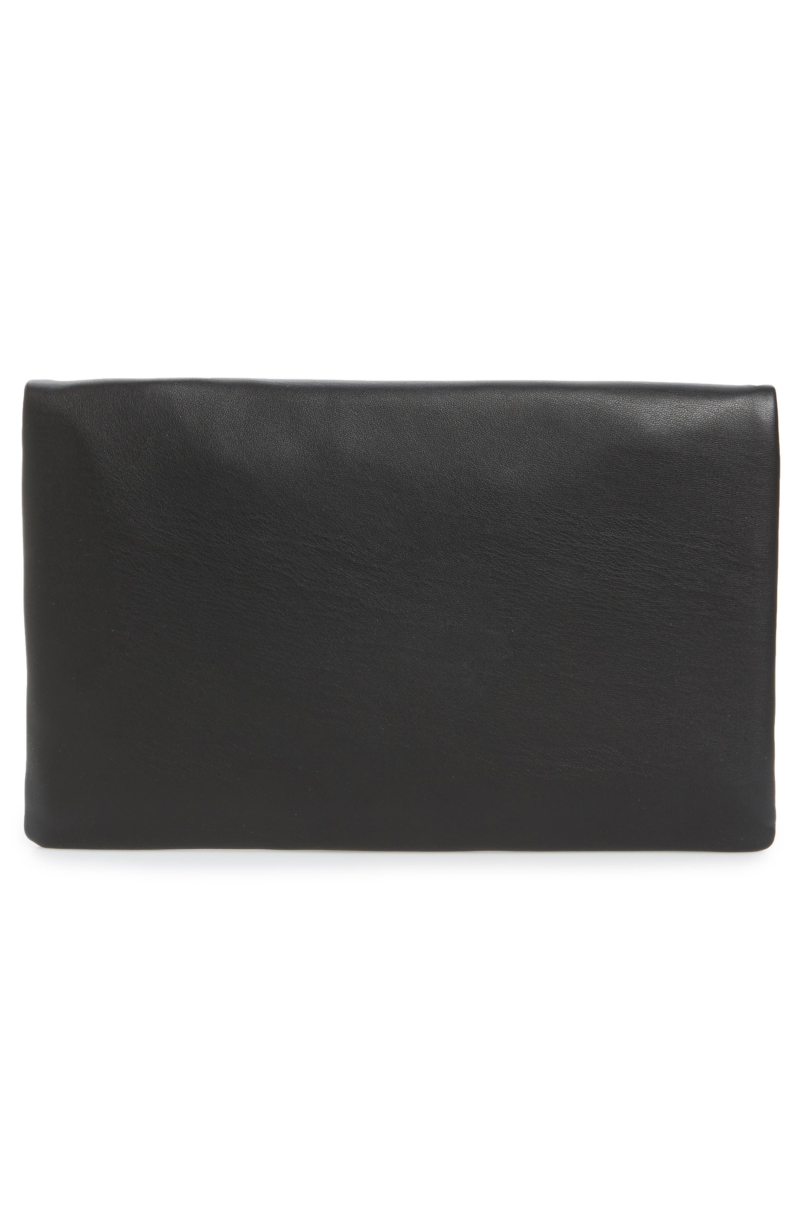 Sole Society Rifkie Faux Leather Foldover Clutch, Alternate, color, 