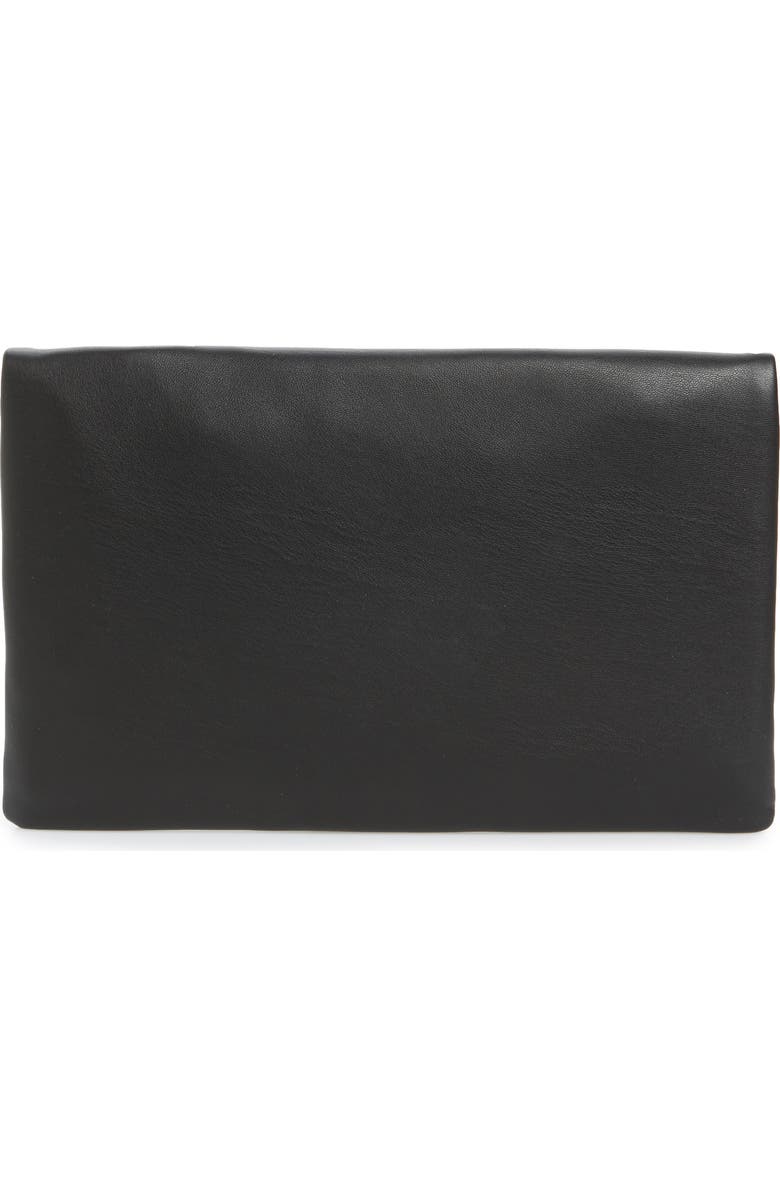 Sole Society Rifkie Faux Leather Foldover Clutch, Alternate, color,
