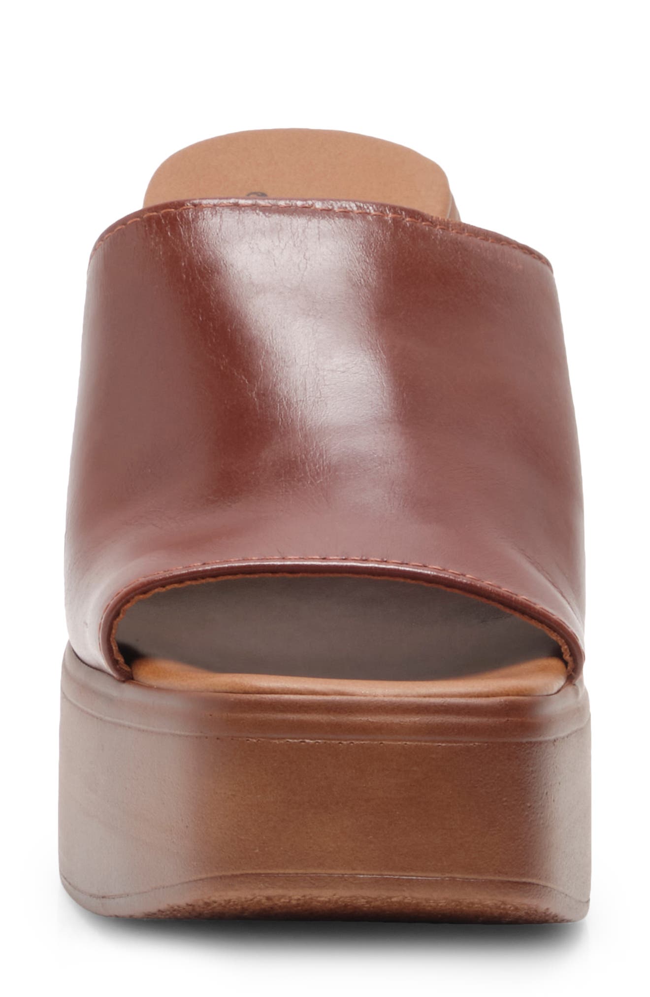 Zoe Platform Slide Sandal, Alternate, color, CHESTNUT