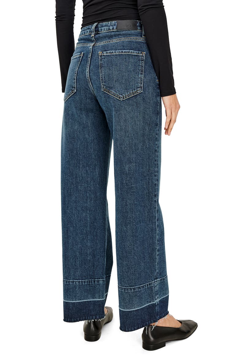 Getty Crop High Waist Wide Leg Jeans, Alternate, color, CREEKSIDE