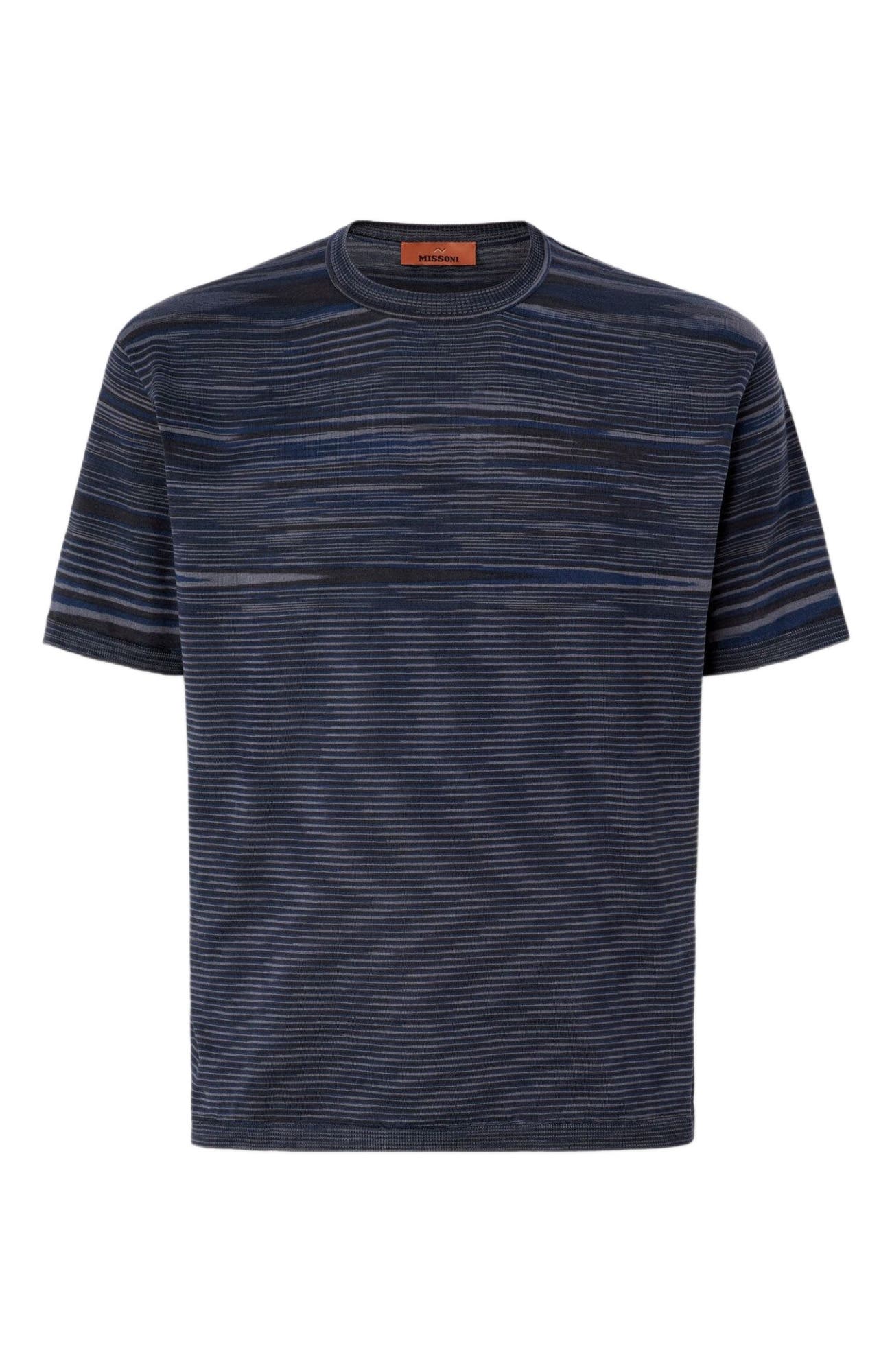 Space-dye Mercerized Crew-neck Cotton T-shirt - image 4