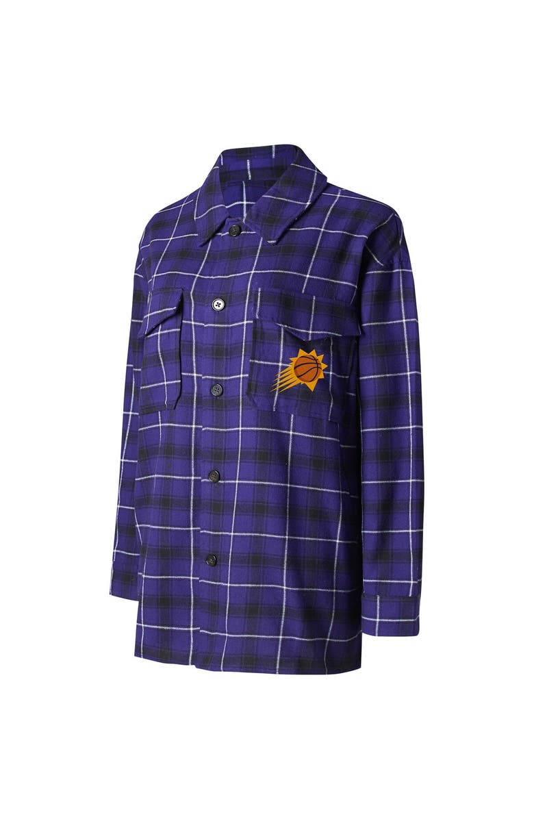 College Concepts Women's College Concepts Purple/Black Phoenix Suns Boyfriend Button-Up Nightshirt, Alternate, color, Purple