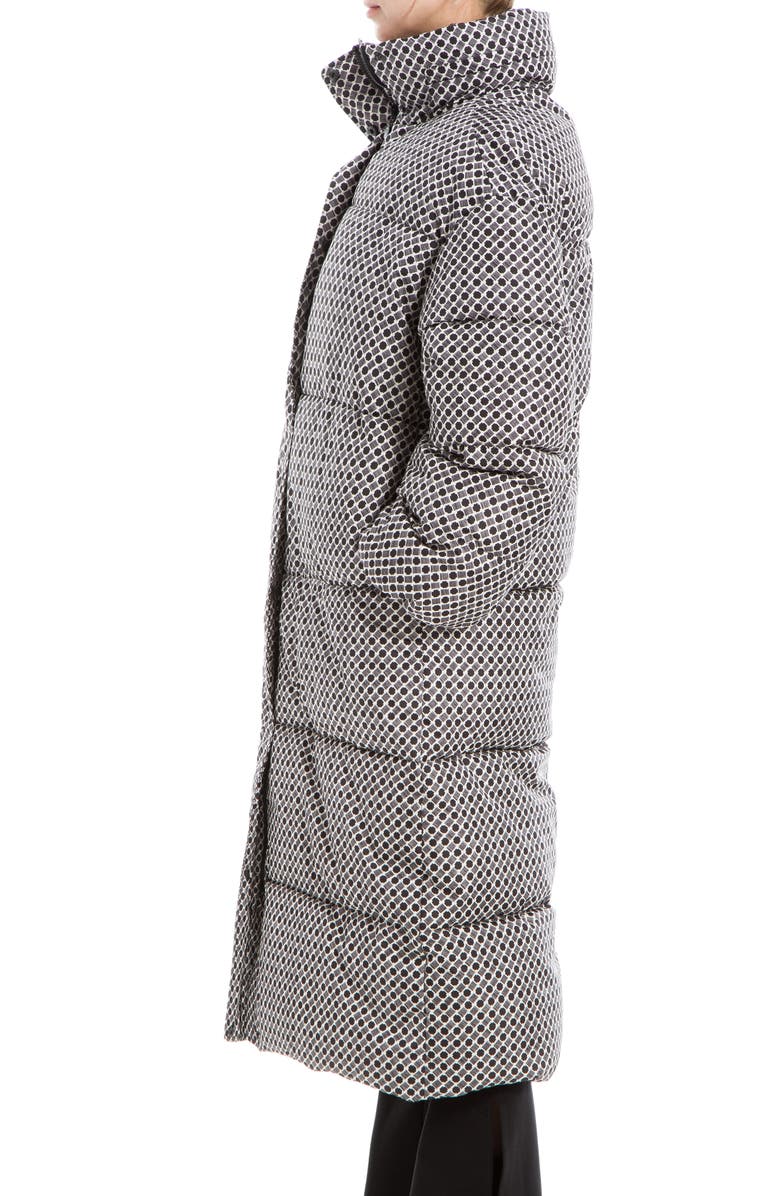 MAX STUDIO Midi Puffer Jacket, Alternate, color, Black/ Cream Wicker Diamonds