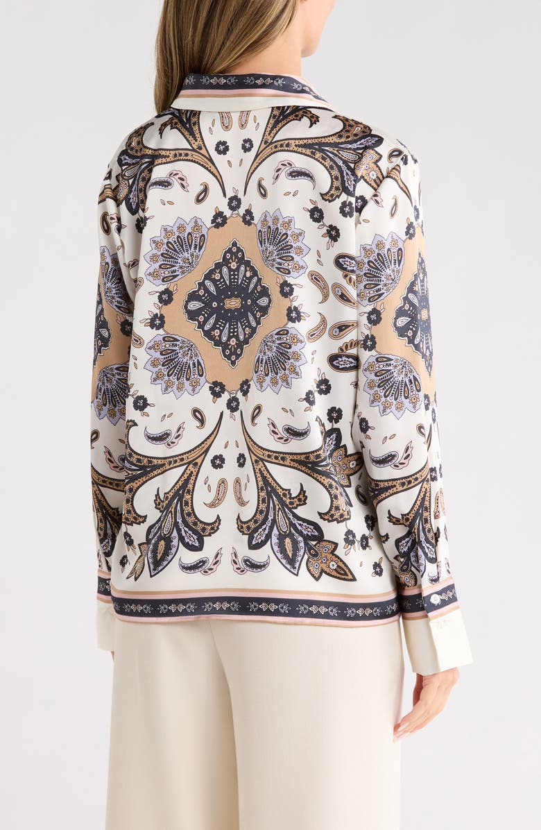 Ellen Tracy Placement Paisley Button-Up Shirt, Alternate, color, 