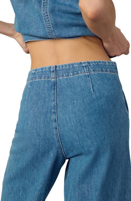 Joe's Jeans The Clean High Waist Wide Leg Denim Trouser Jeans In Blue