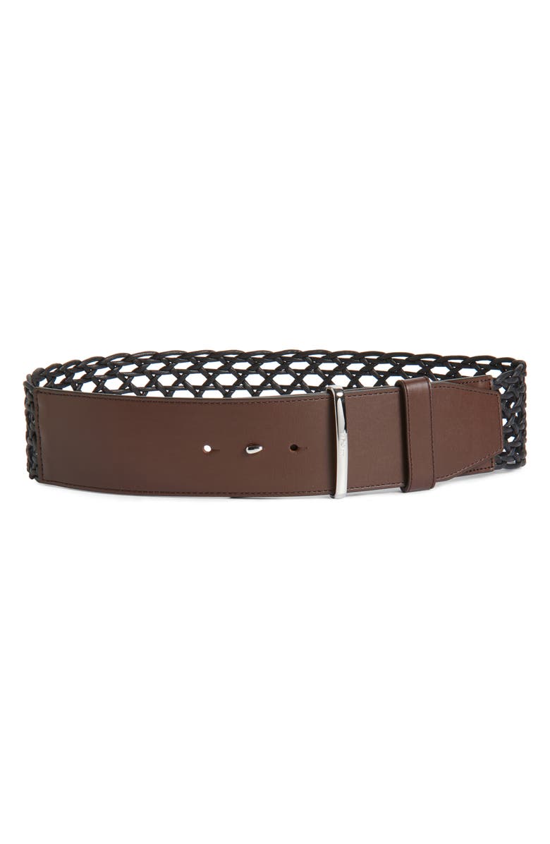 Max Mara Woved Mixed Media Belt, Main, color, 