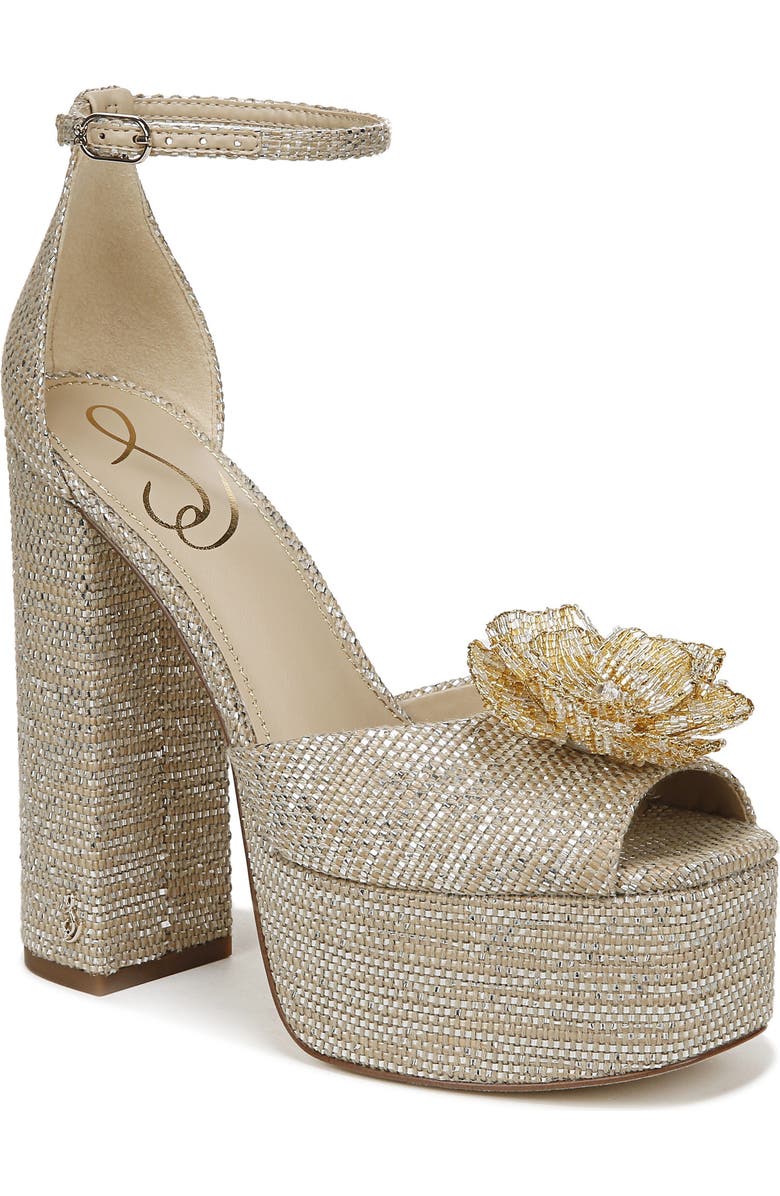 Sam Edelman Kori Flora Ankle Strap Platform Sandal, Main, color,