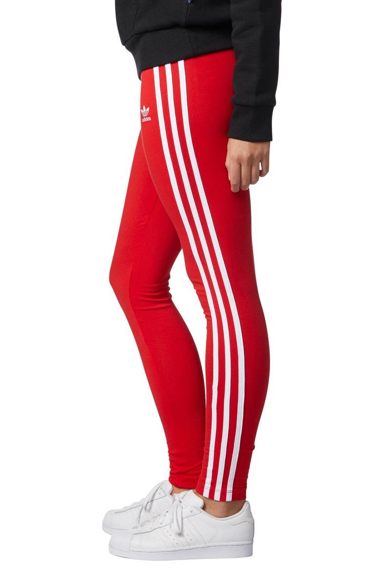 Originals Logo Leggings, Alternate, color, VIVID RED S13