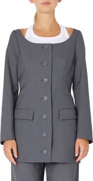 Grey Lab Boat Neck Blazer