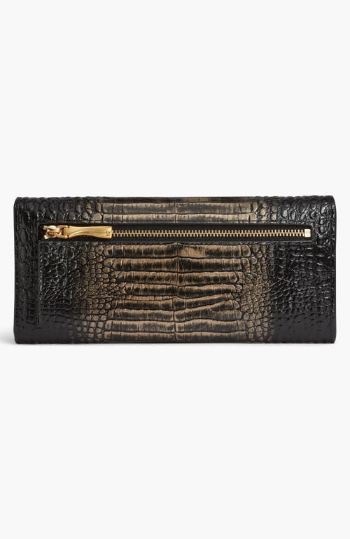 Donna Karan New York Amagansett Metallic Croco Wallet In Multi