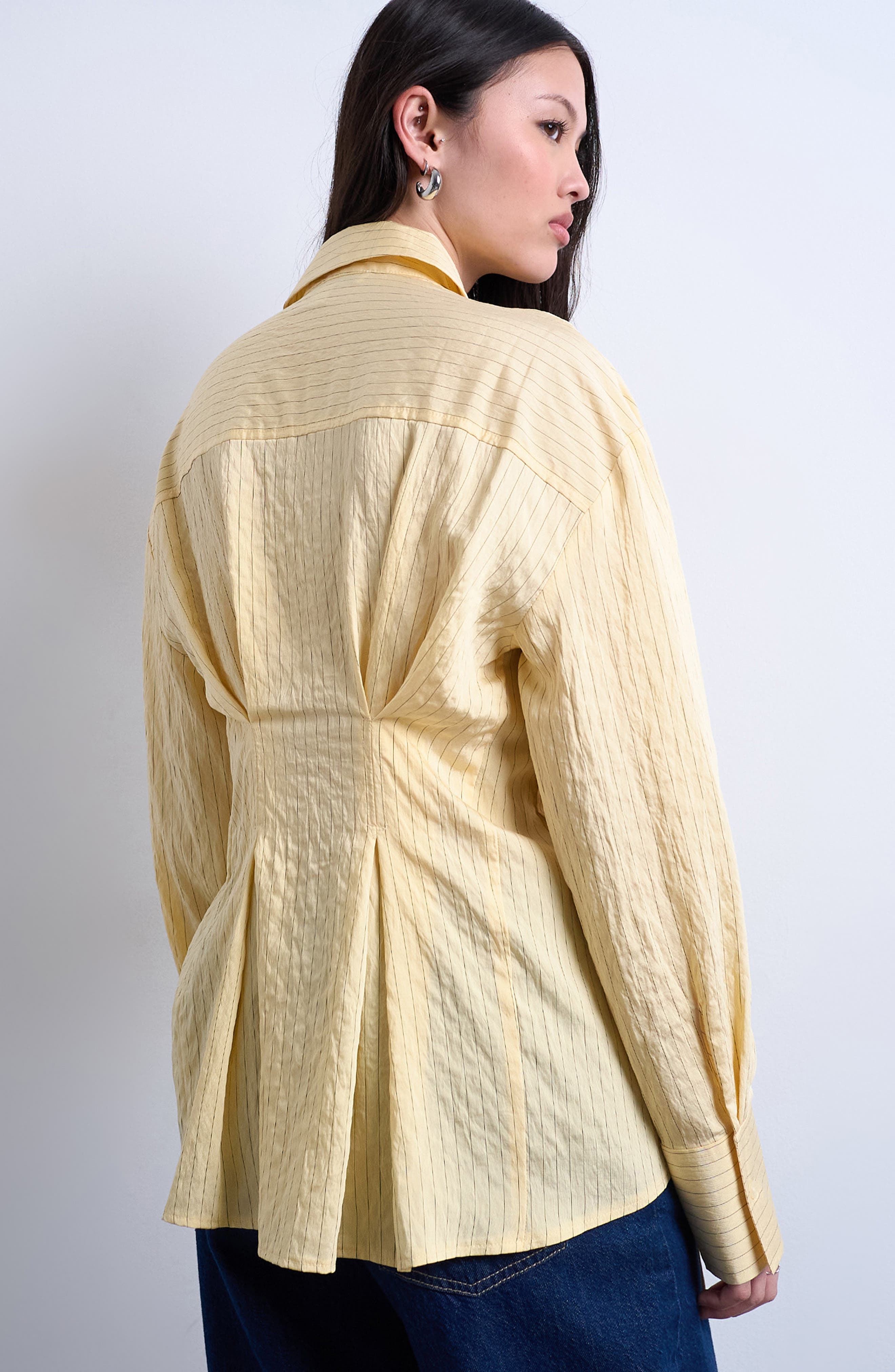 Asymmetric Placket Button-Up Shirt - image 2