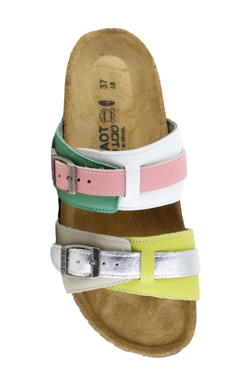Naot Santa Cruz Sandal In Jade Ivory White Lime