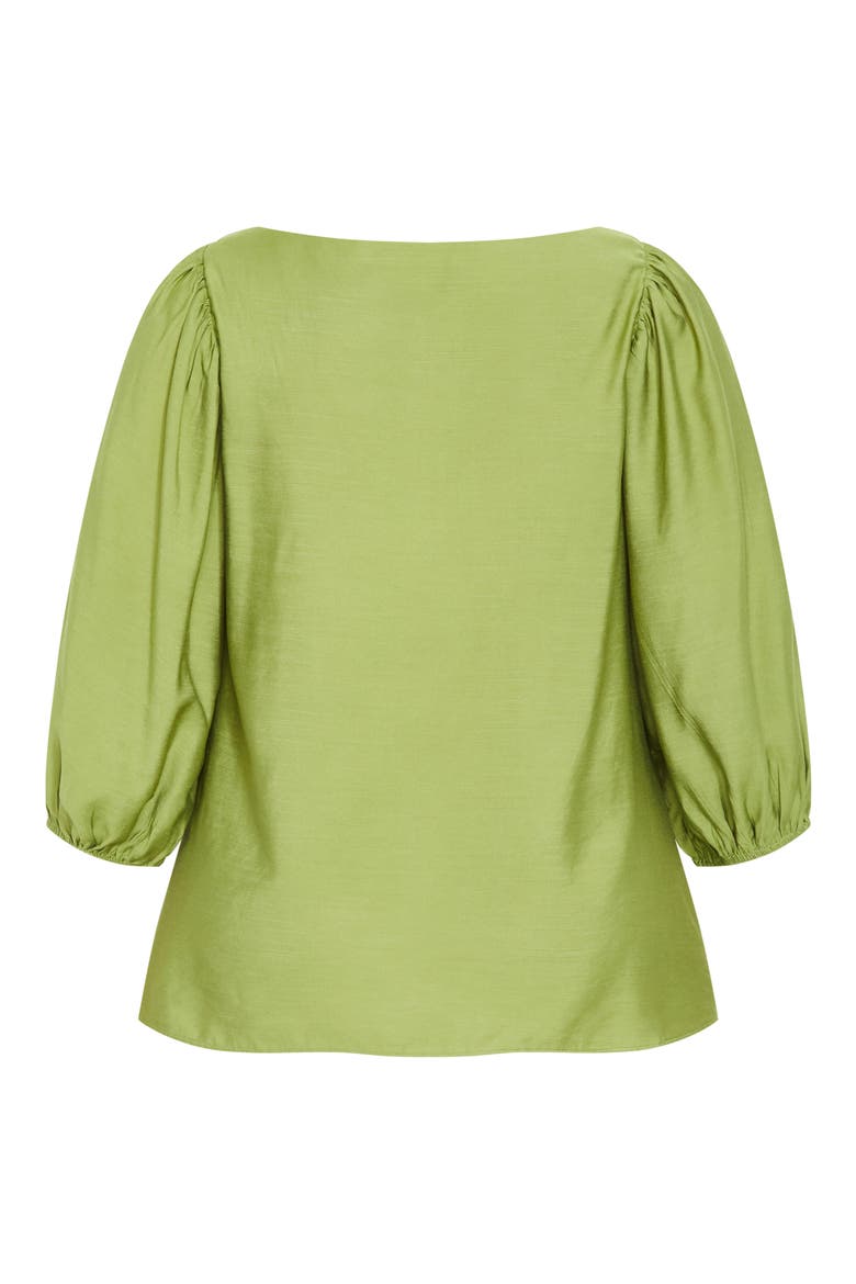 Immy Puff Sleeve Top, Alternate, color, MATCHA