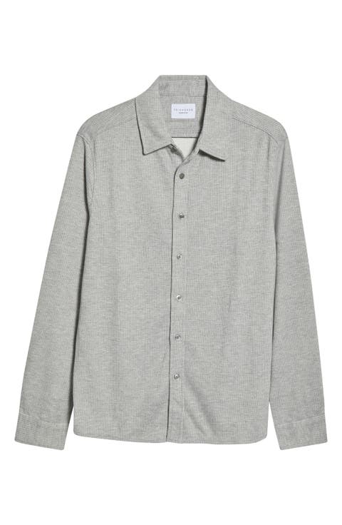 Generation™ Pinstripe Double Knit Button-Up Shirt