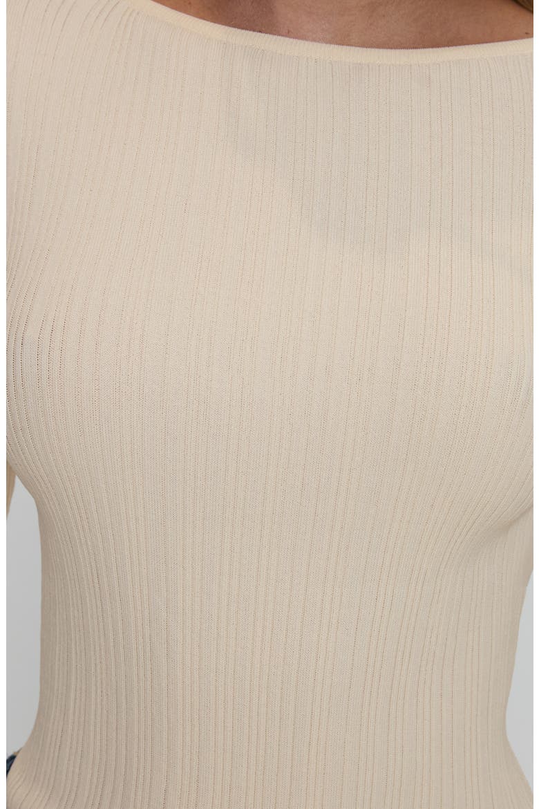Mayok Rib Bodysuit, Alternate, color, BEIGE