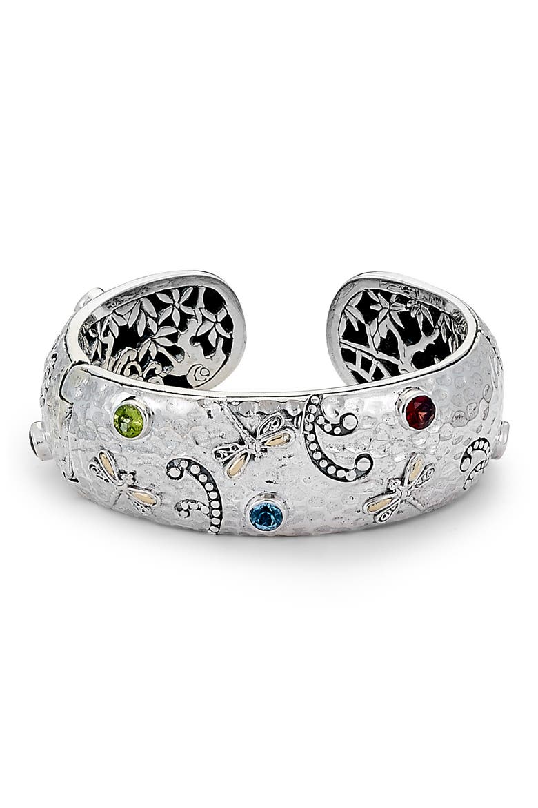 Dragonfly Bangle, Main, color, SILVER MULTI