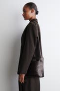 COS Folio Mini Bag - Croc-Effect Leather