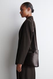 COS Folio Mini Bag - Croc-Effect Leather