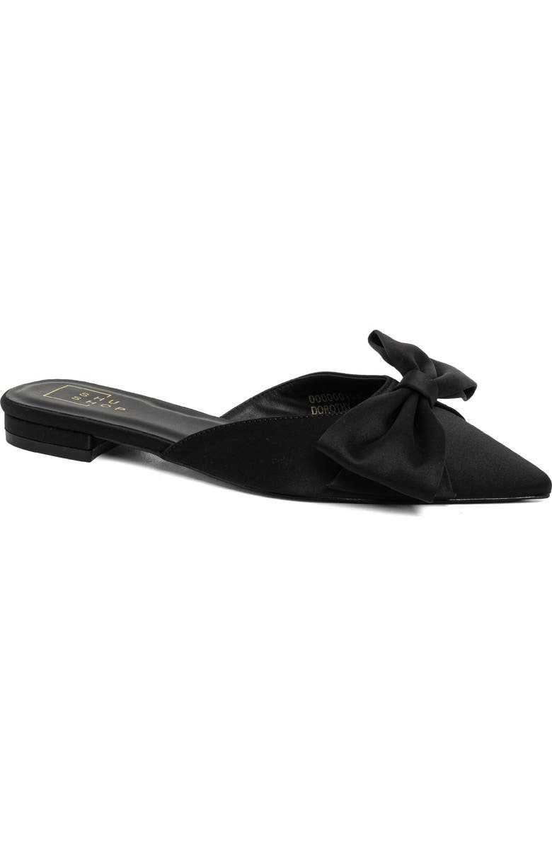 SHUSHOP Dorothy Pointed Toe Flat, Main, color, Black