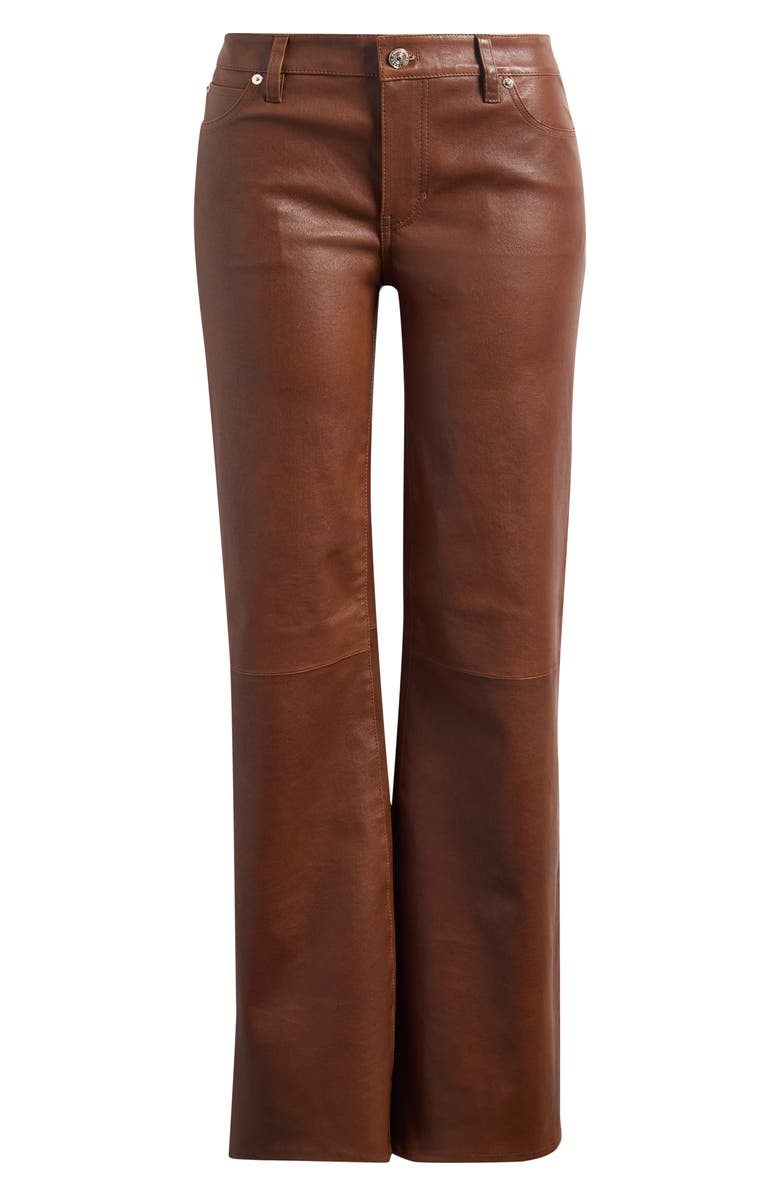 FRAME The Leather Rodeo Bootcut Pants, Main, color, Cedar