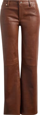 FRAME The Leather Rodeo Bootcut Pants