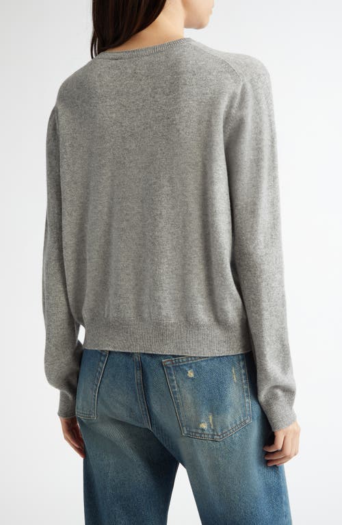 Johnstons Of Elgin Classic Cashmere Crewneck Sweater In Light Grey
