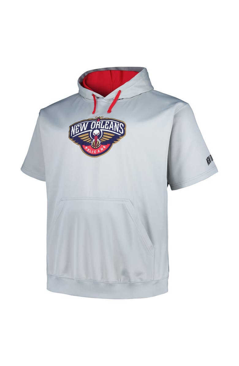 FANATICS Men's Fanatics Branded Silver New Orleans Pelicans Big & Tall Logo Pullover Hoodie, Alternate, color, Silver