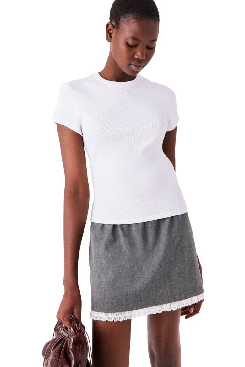 Cotton T-shirt, Alternate, color, White