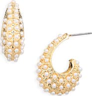 Cara Swirl Faux Pearl Earrings