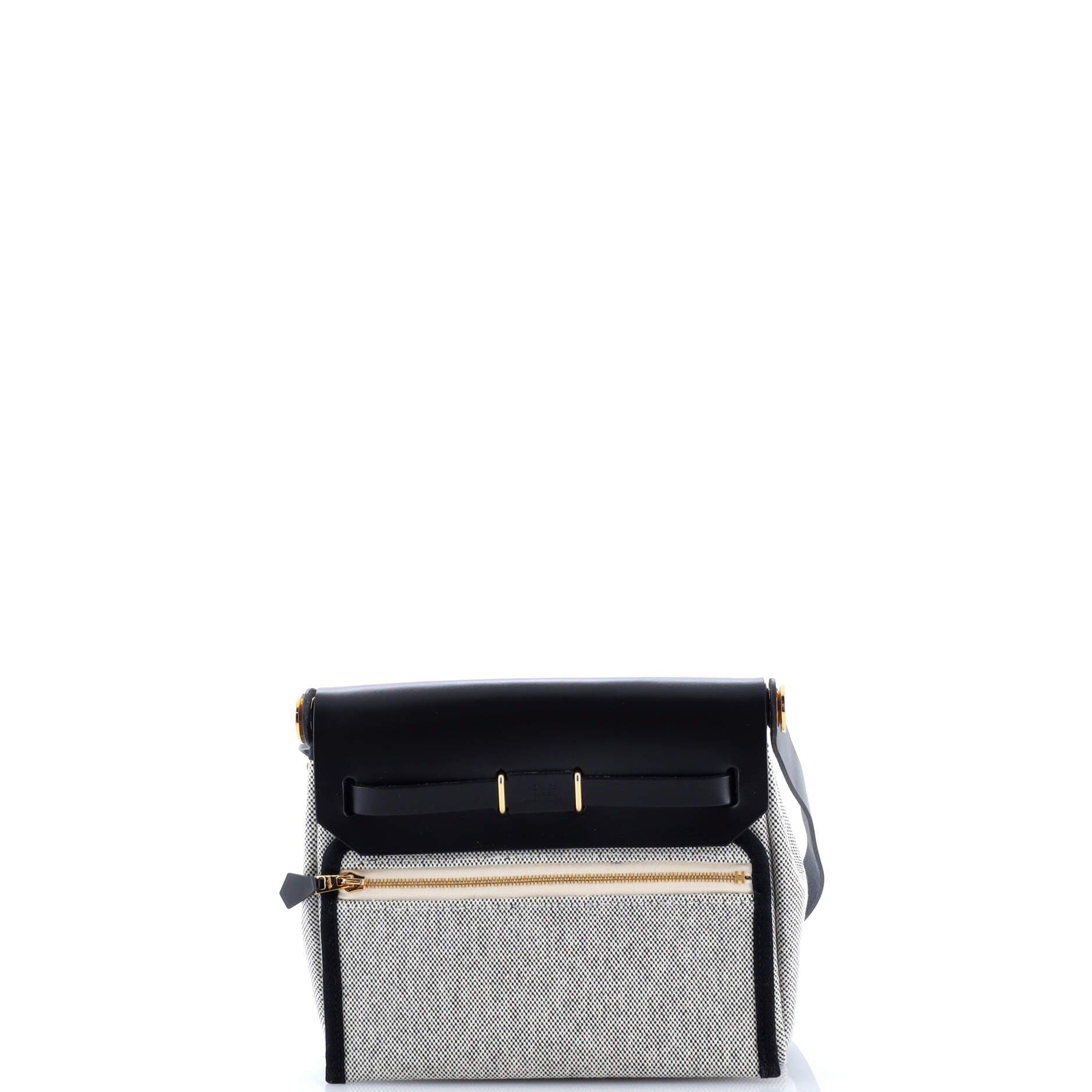 Pre-Owned Hermes Herbag Zip Toile and Leather 20, Alternate, color, 