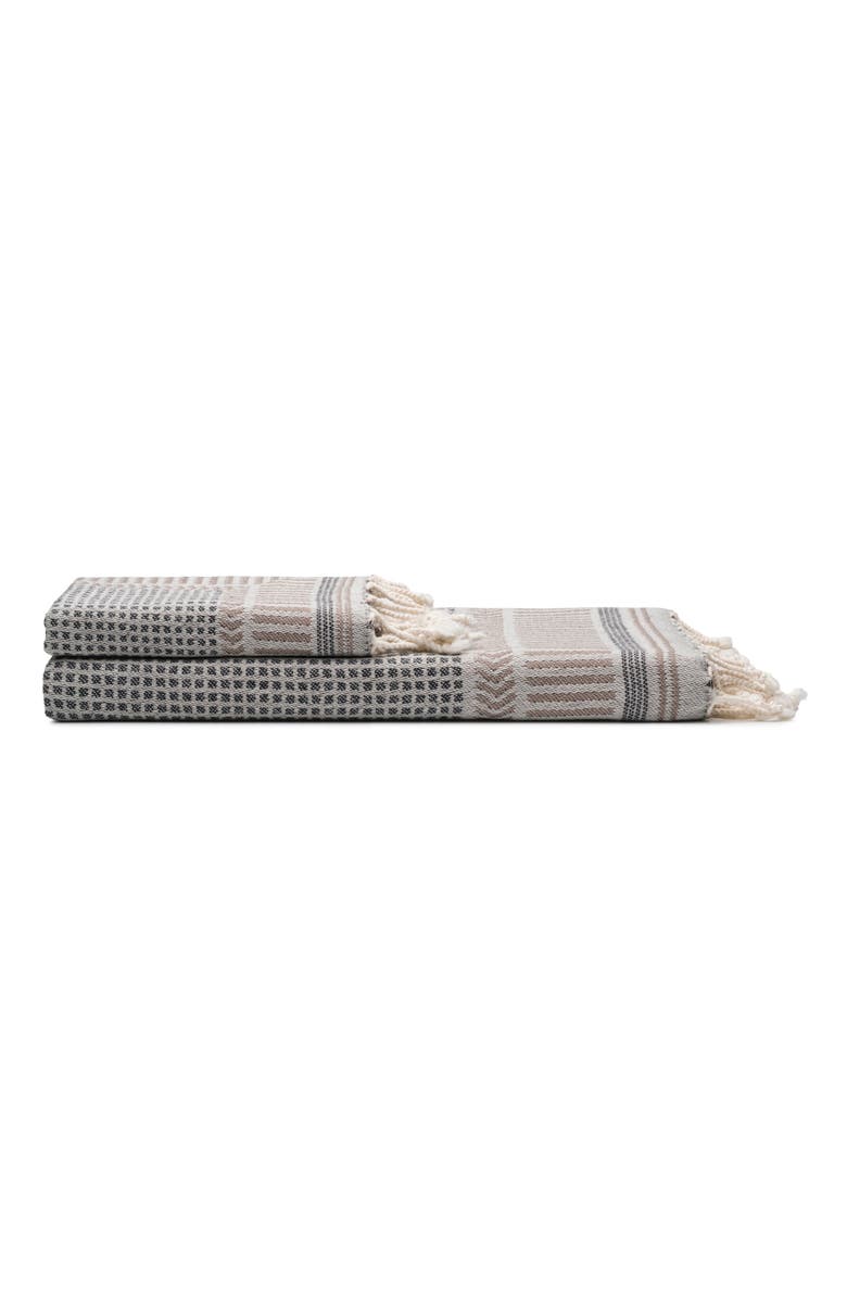 Oliviera Home Kilim Turkish Cotton Bath and Hand Towel - Set, Main, color, Black