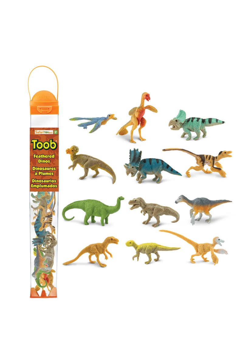 Safari Ltd. Feathered Dinos Toy, Main, color, NO COLOR