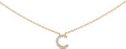 Haus of Brilliance 10K Yellow Gold Diamond Accent "A-Z" Block Initial Pendant Necklace