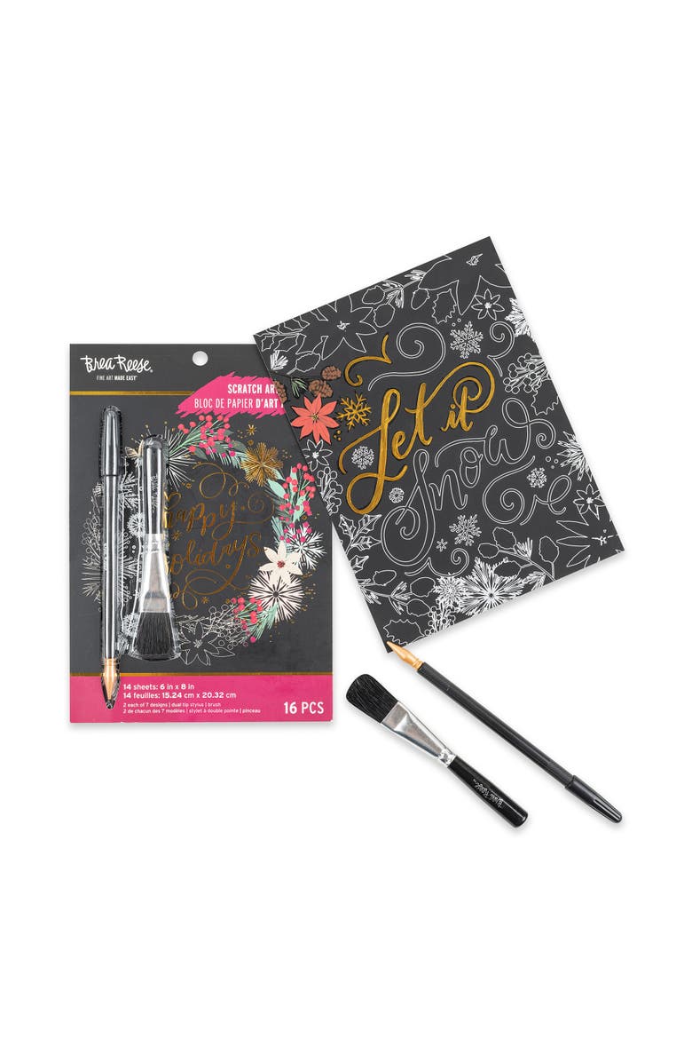 Brea Reese Scratch Art Paper Pad Art Deco, Alternate, color,