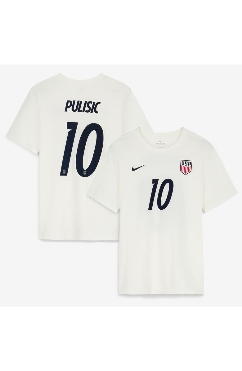 Nike Men's Nike Christian Pulisic Cream USMNT Home Name & Number T-Shirt, Main, color, Cream