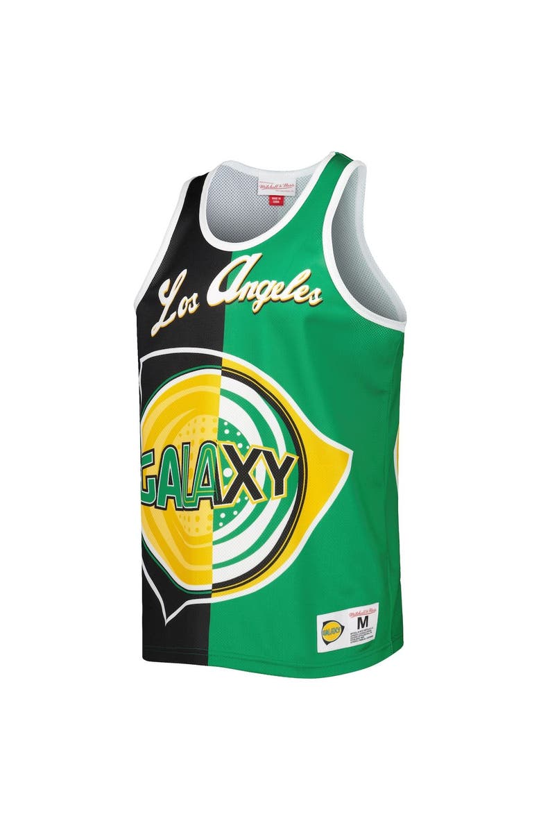 Mitchell & Ness Men's Mitchell & Ness Black/Green LA Galaxy Sublimated Split Logo Tank Top, Alternate, color, Black