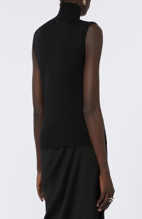 Sportmax Vertigo Sleeveless Virgin Wool Sweater In Black