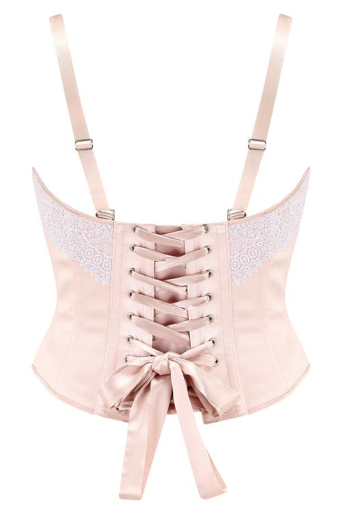 Scarlett Gasque The Strawberry Shortcake Silk Corset In Pink